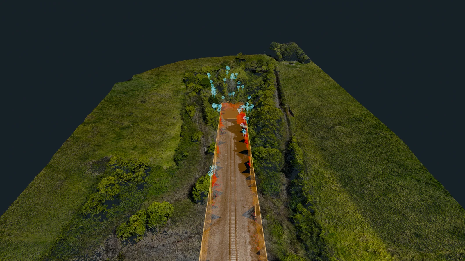 3D survey context for an example observation
